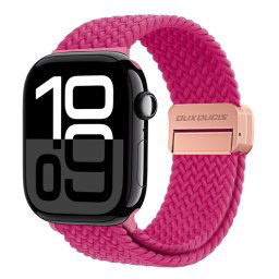 DUX FONÁSOS Nylon szíj a Apple Watch 10-hez 46mm rózsaszín