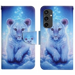 ART Tárcahuzat a Samsung-hoz Galaxy S24 FE 5G SNOW LEOPARD