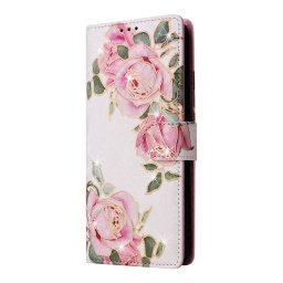 VIRÁGOS Pénztárca tok Samsung Galaxy S24 FE 5G ROSE számára