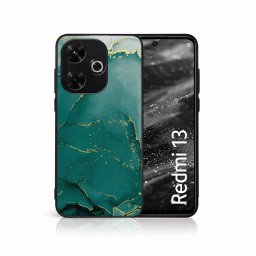 PROTEMIO MY ART Védőburkolat a Xiaomi-hoz Redmi 13 GREEN MARBLE (145)