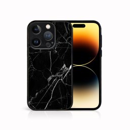 PROTEMIO MY ART Védőburkolat a Apple-hoz iPhone 15 Pro BLACK MARBLE (142)