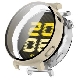 PC FULL COVER Műanyag borítás üveggel Huawei-hoz Watch GT 5 Pro 42mm bézs
