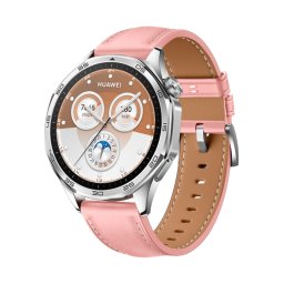 LEATHER Bőrszíj Huawei-hoz WatchGT 5 Pro 46mm rózsaszín