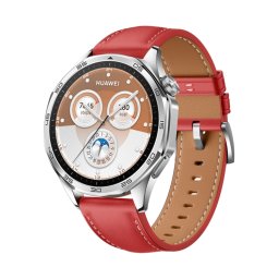 LEATHER Bőrszíj Huawei-hoz WatchGT 5 Pro 46mm piros