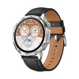 LEATHER Bőrszíj Huawei-hoz WatchGT 5 Pro 46mm fekete
