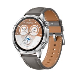 LEATHER Bőrszíj Huawei-hoz WatchGT 5 Pro 46mm szürke