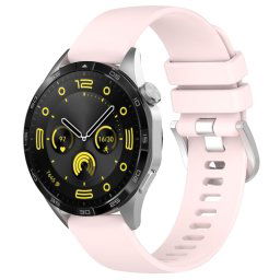 SILICONE Cserélhető szíj a Huawei-hoz Watch GT 5 Pro 46mm világos rózsaszín