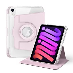 CRYSTAL FLEXI 2 az 1-ben Flip tok Apple iPad mini 2021 / iPad mini 2024 rózsaszínhez