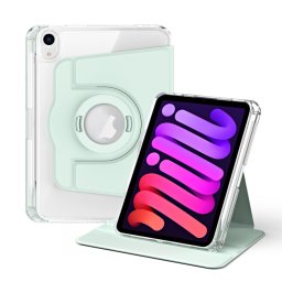 CRYSTAL FLEXI 2 az 1-ben Flip tok Apple iPad mini 2021 / iPad mini 2024-hez világoszöld