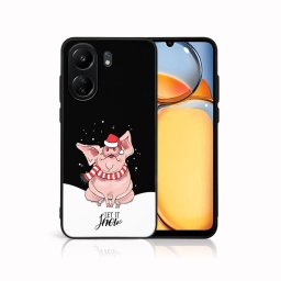 PROTEMIO MY ART Karácsonyi dizájnú borító Xiaomi Redmi 13C HAJJON HÓT (075)