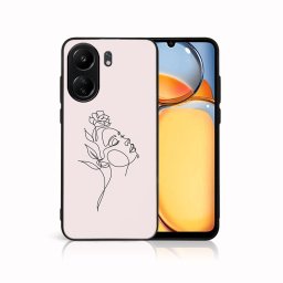 PROTEMIO MY ART Védőburkolat a Xiaomi-hoz Redmi 13C ROSE GIRL (198)
