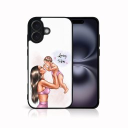 PROTEMIO MY ART Védőhuzat Apple-hoz iPhone 16 LOVING MOM (115)