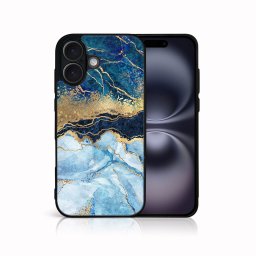 PROTEMIO MY ART Védőburkolat a Apple-hoz iPhone 16 BLUE MARBLE (141)