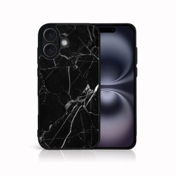 PROTEMIO MY ART Védőburkolat a Apple-hoz iPhone 16 BLACK MARBLE (142)