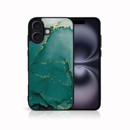 PROTEMIO MY ART Védőburkolat a Apple-hoz iPhone 16 GREEN MARBLE (145)
