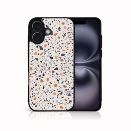 PROTEMIO MY ART Védőburkolat a Apple-hoz iPhone 16 BEGE TERRAZZO (162)