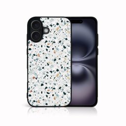 PROTEMIO MY ART Védőburkolat a Apple-hoz iPhone 16 GREY TERRAZZO (163)