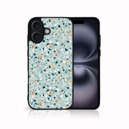 PROTEMIO MY ART Védőburkolat Apple-hoz iPhone 16 BLUE TERRAZZO (164)