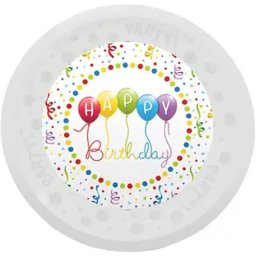 Happy Birthday micro prémium műanyag lapostányér 21 cm Nr1