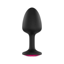 Dorcel Geisha Plug Ruby L - pink köves anál plug (fekete)