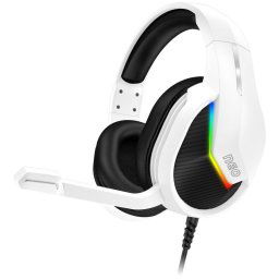 CONNECT IT NEO gaming fejhallgató mikrofonnal, 1xJack + USB, fehér