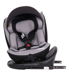 ISOFIX-es 360°-ban forgatható Mama Kiddies(R) i-Size Power GT2 biztonsági autósülés (40 -150 cm) szürke színben ajándék napvédővel