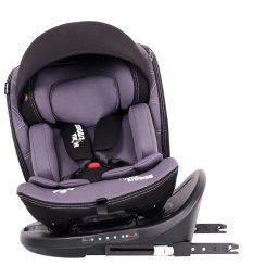 ISOFIX-es 360°-ban forgatható Mama Kiddies(R) i-Size Power GT2 biztonsági autósülés (40 -150 cm) sötétszürke színben ajándék napvédővel