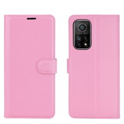 LITCHI Wallet tok Xiaomi Mi 10T / Mi 10T Pro rózsaszín