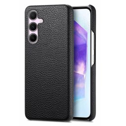 LEATHER CASE Védőburkolat Samsung-hoz Galaxy A55 5G fekete