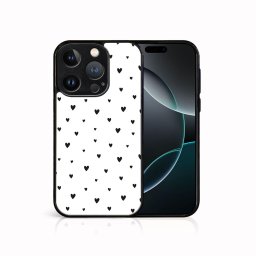 PROTEMIO MY ART Védőburkolat a Apple-hoz iPhone 16 Pro BLACK HEARTS (167)