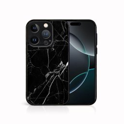 PROTEMIO MY ART Védőburkolat a Apple-hoz iPhone 16 Pro BLACK MARBLE (142)