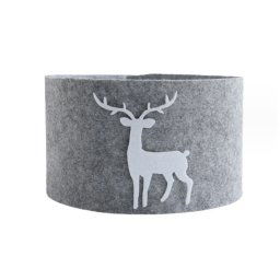 Karácsonyfadoboz DEERBOX szarvassal, szürke