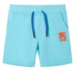 vidaXL Aqua színű gyerekrövidnadrág húzózsinórral 128