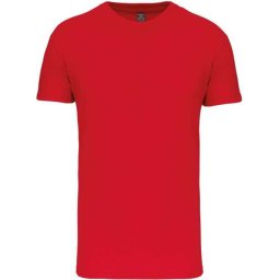 Kariban organikus rövid ujjú férfi póló KA3025IC, Red-S