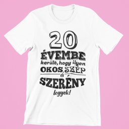 20 évembe telt, hogy ilyen okos, szép és szerény legyek férfi póló