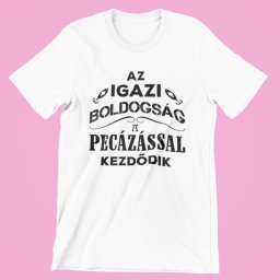 Az igazi boldogság a pecázással kezdődik férfi póló