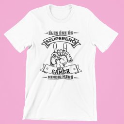 Éles ész és szupererő, ez a Gamer mindig menő női póló