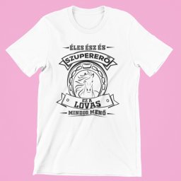 Éles ész és szupererő, ez a Lovas mindig menő férfi póló