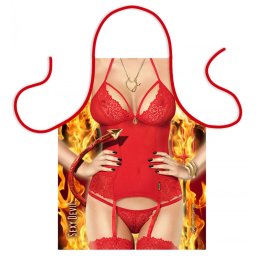 Teli mintás kötény 50 cm x 70 cm - Sexy Devil