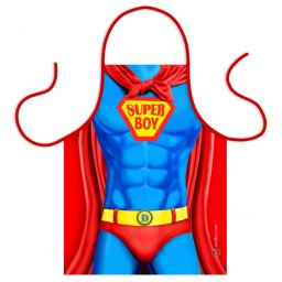 Teli mintás kötény 50 cm x 70 cm - Super Boy