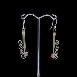 Egyedi fülbevaló Swarovski gyöngyökkel