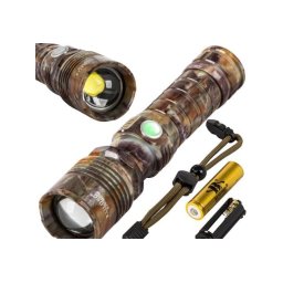 Taktikai zseblámpa Bailong ZOOM CREE LED, álcázva