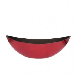 Csónak alakú kaspó műanyag 55cm x13,5cm x17,5cm piros