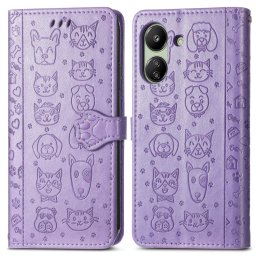 ART ANIMALS Pénztárcahuzat Xiaomi Redmi 13C / Poco C65 lila telefonhoz