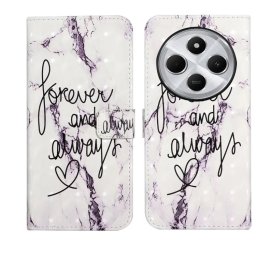 ART Tárcahuzat a Xiaomi-hoz Redmi 14C / Poco C75 WHITE MARBLE