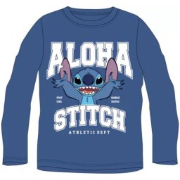 Disney Lilo és Stitch, A csillagkutya Athletic gyerek hosszú ujjú póló, felső 3 év, 4 év, 5 év, 6 év, 7 év, 8 év Nr1