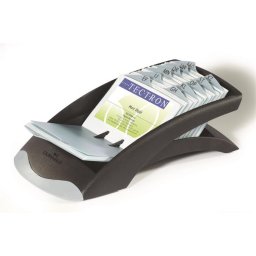 DURABLE Névjegykártyatartó, műanyag, 200 db-os, A-Z regiszterrel, fekvő, DURABLE, "VISIFIX(R)", fekete