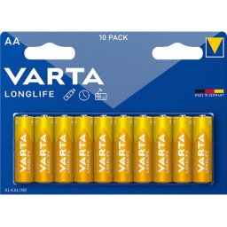 VARTA Elem, AA ceruza, 10 db, műanyagmentes, VARTA "Longlife"