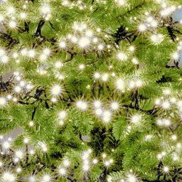 LED-es cluster fényfüzér, kültéri, 7,5m, melegfehér