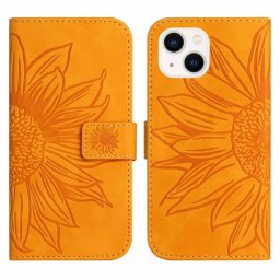ART SUN FLOWER pénztárca tok pánttal Apple iPhone 15 Plus sárga